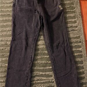 OVO Distressed Gray Open Hem Sweatpants